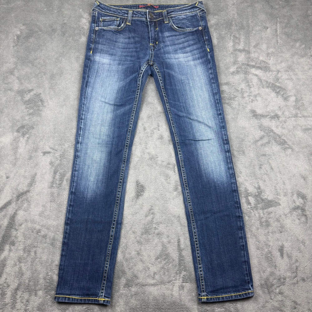 Vigoss Jeans Womens Size 9 Dark Wash Straight Leg Stretch Denim P1457J